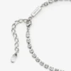 Cavigliera Saeda Cavigliera in metallo con finitura argento e cristalli Cavigliera Saeda Cavigliera in metallo con finitura argento e cristalli