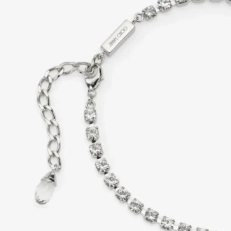 Cavigliera Saeda Cavigliera in metallo con finitura argento e cristalli Cavigliera Saeda Cavigliera in metallo con finitura argento e cristalli