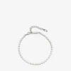 Cavigliera Saeda Cavigliera in metallo con finitura argento e cristalli Cavigliera Saeda Cavigliera in metallo con finitura argento e cristalli