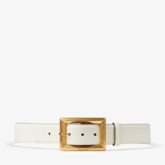 Cintura Arlie in pelle di vitello color latte