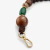 Cinturino intrecciato Cinturino in corda intrecciata marrone multicolore con perline Cinturino intrecciato Cinturino in corda intrecciata marrone multicolore con perline