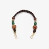 Cinturino intrecciato Cinturino in corda intrecciata marrone multicolore con perline Cinturino intrecciato Cinturino in corda intrecciata marrone multicolore con perline