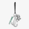 Ciondolo per borsa Jc Multi Charm in nappa metallizzata argento e verde con logo a stella Ciondolo per borsa Jc Multi Charm in nappa metallizzata argento e verde con logo a stella