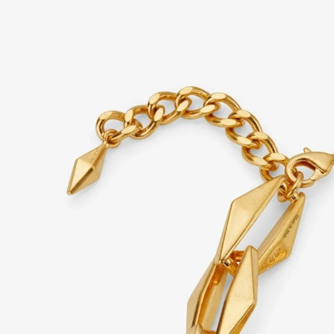 Collana a catena Diamond Collana a catena Diamond con finitura dorata Collana a catena Diamond Collana a catena Diamond con finitura dorata