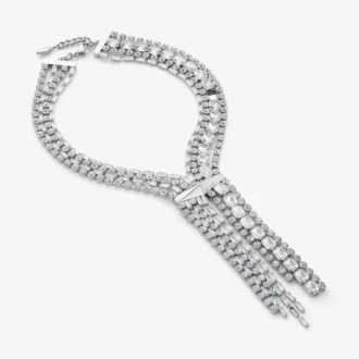 Collana Zandra Collana in cristallo con finitura argento
