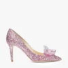 Décolleté a punta Alia in camoscio rosa mix e ricoperte di cristalli Décolleté a punta Alia in camoscio rosa mix e ricoperte di cristalli