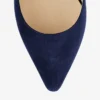 Décolleté a punta in camoscio blu navy Romy 60 Décolleté a punta in camoscio blu navy Romy 60
