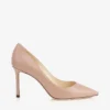 Décolleté a punta Romy 85 in pelle di capretto rosa balletto