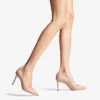 Décolleté a punta Romy 85 in pelle di capretto rosa balletto