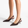 Décolleté Amel 50 in pelle scamosciata color cioccolato