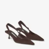 Décolleté Amel 50 in pelle scamosciata color cioccolato
