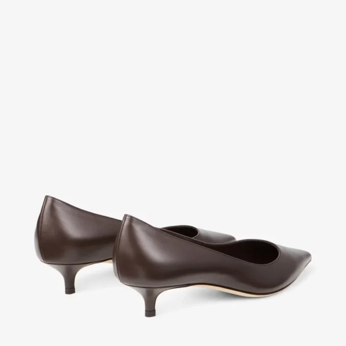 Décolleté Amelia 35 in pelle di vitello color cioccolato