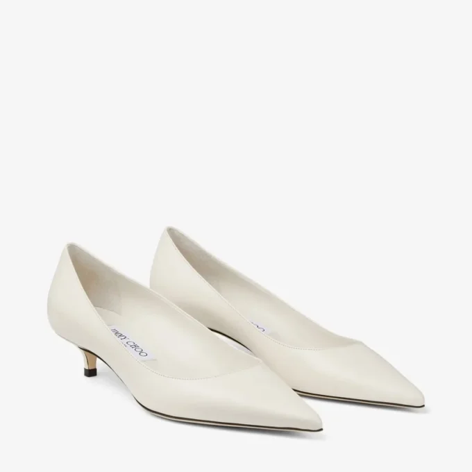Décolleté Amelia 35 in pelle di vitello color latte
