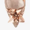 Décolleté Avril con punta affusolata ricoperta di cristalli color oro rosa