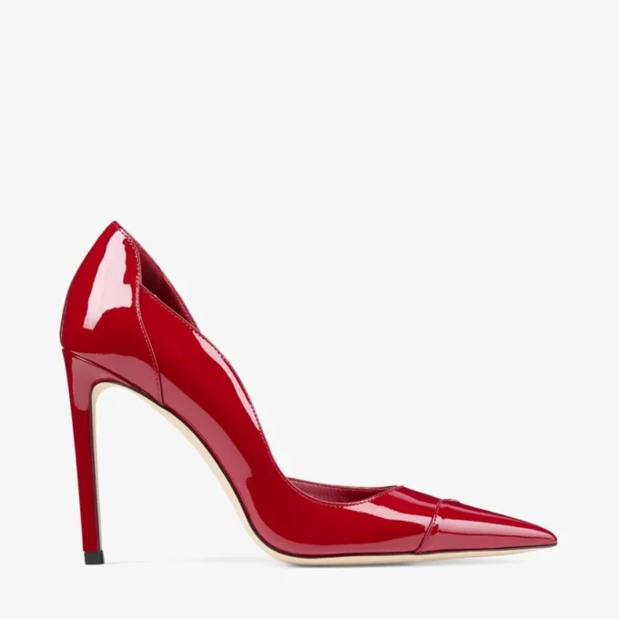 Décolleté Brigitte 100 in vernice rosso rubino Décolleté Brigitte 100 in vernice rosso rubino