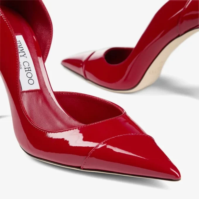 Décolleté Brigitte 100 in vernice rosso rubino Décolleté Brigitte 100 in vernice rosso rubino