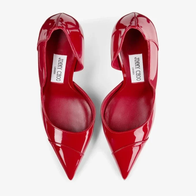 Décolleté Brigitte 100 in vernice rosso rubino Décolleté Brigitte 100 in vernice rosso rubino