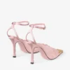 Décolleté Faiz 100 Rose in pizzo jimmy choo con dettagli in pizzo metallico