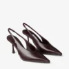 Décolleté Isa 80 in pelle di vitello color merlot intenso