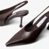 Décolleté Isa 80 in pelle di vitello color merlot intenso