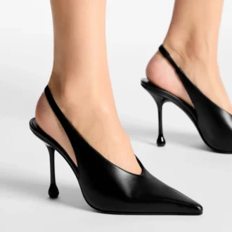 Décolleté Isa 95 in pelle nera