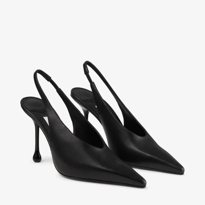 Décolleté Isa 95 in pelle nera