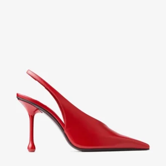 Décolleté Isa 95 in pelle rosso rubino