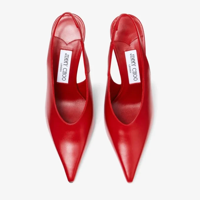 Décolleté Isa 95 in pelle rosso rubino Décolleté Isa 95 in pelle rosso rubino