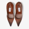 Décolleté Ixia 95 in pelle spazzolata color cognac