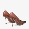 Décolleté Ixia 95 in pelle spazzolata color cognac