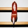 Décolleté Ixia 95 in pelle spazzolata color cognac