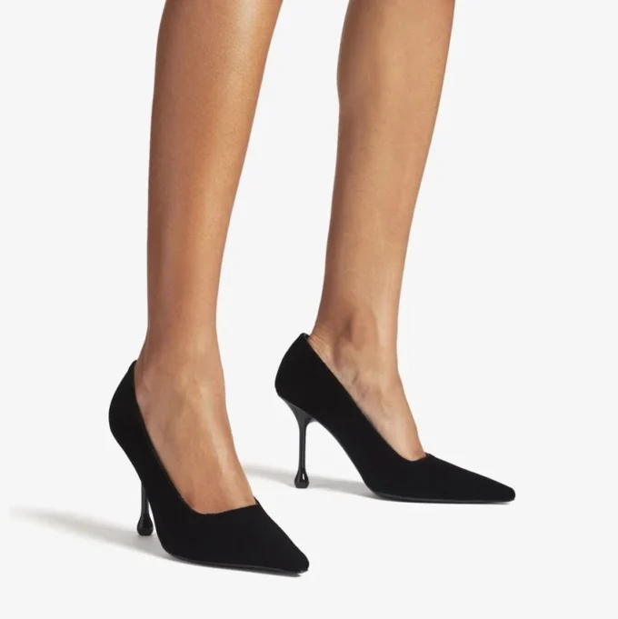 Décolleté Ixia 95 in velluto nero