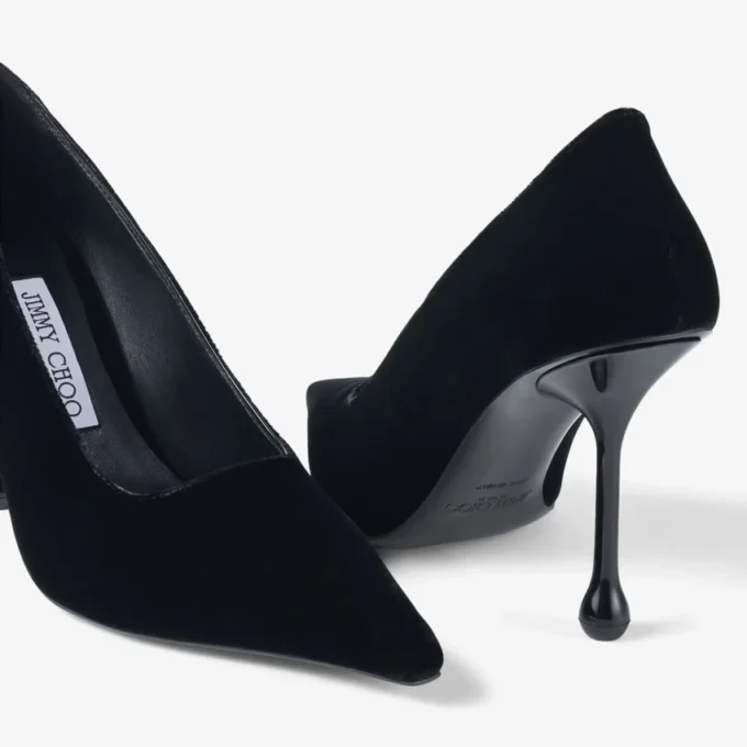 Décolleté Ixia 95 in velluto nero