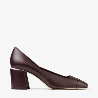 Décolleté Jenson 65 in nappa verniciata color merlot intenso