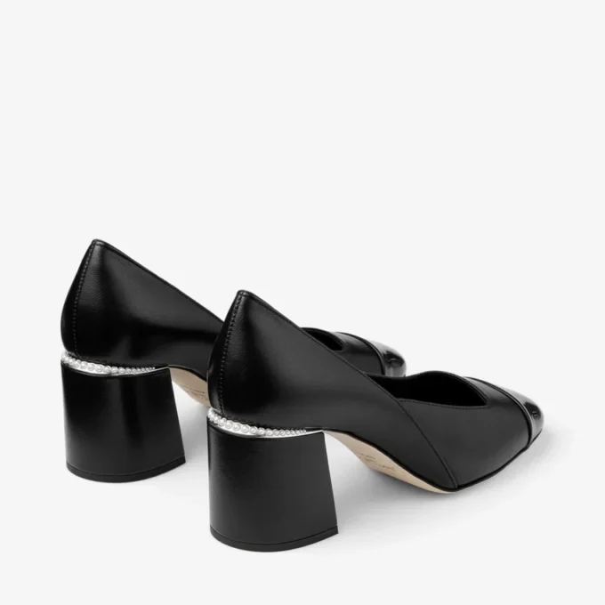 Décolleté Jenson 65 in vernice nera e pelle nappa