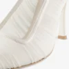 Décolleté Lotta 100 in tulle avorio e nappa