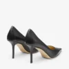 Décolleté Love 85 in pelle di vitello nera con emblema Jc