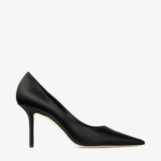 Décolleté Love 85 in raso nero