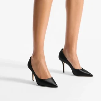 Décolleté Love 85 in raso nero