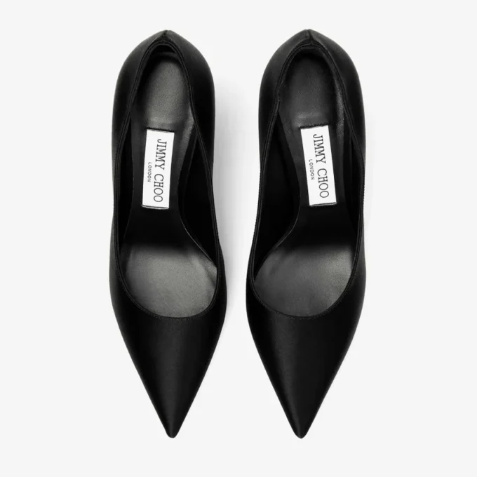 Décolleté Love 85 in raso nero