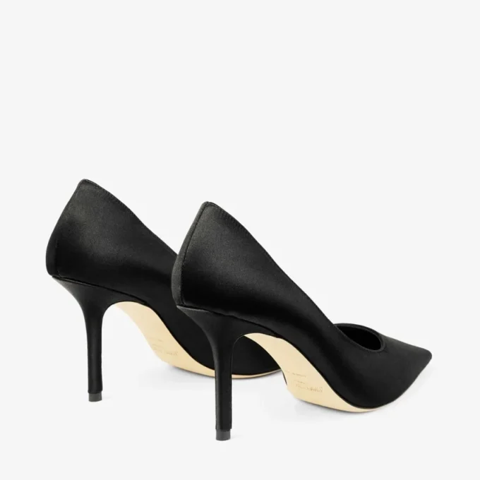 Décolleté Love 85 in raso nero