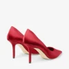 Décolleté Love 85 in raso rosso rubino