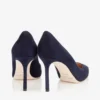 Décolleté Romy 85 in camoscio blu navy a punta