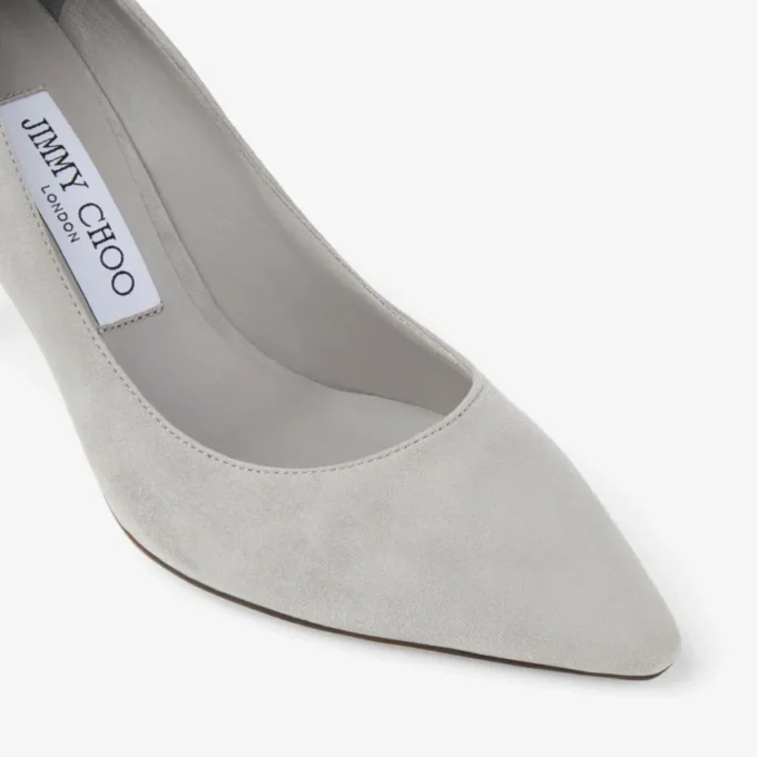 Décolleté Romy 85 in camoscio color tortora