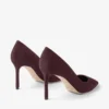 Décolleté Romy 85 in camoscio tono su tono color merlot intenso