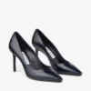 Décolleté Romy 85 in pelle goffrata effetto coccodrillo blu navy