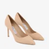 Décolleté Romy 85 in pelle scamosciata color chai
