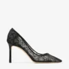 Décolleté Romy 85 in pizzo nero jimmy choo