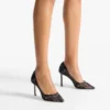 Décolleté Romy 85 in pizzo nero jimmy choo
