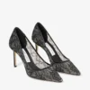 Décolleté Romy 85 in pizzo nero jimmy choo